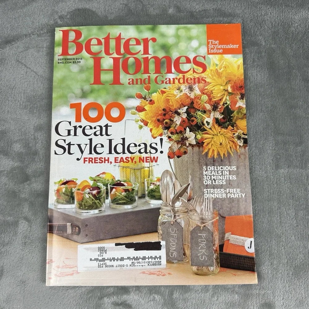 Better Homes and Gardens Magazine September 2013 Fall